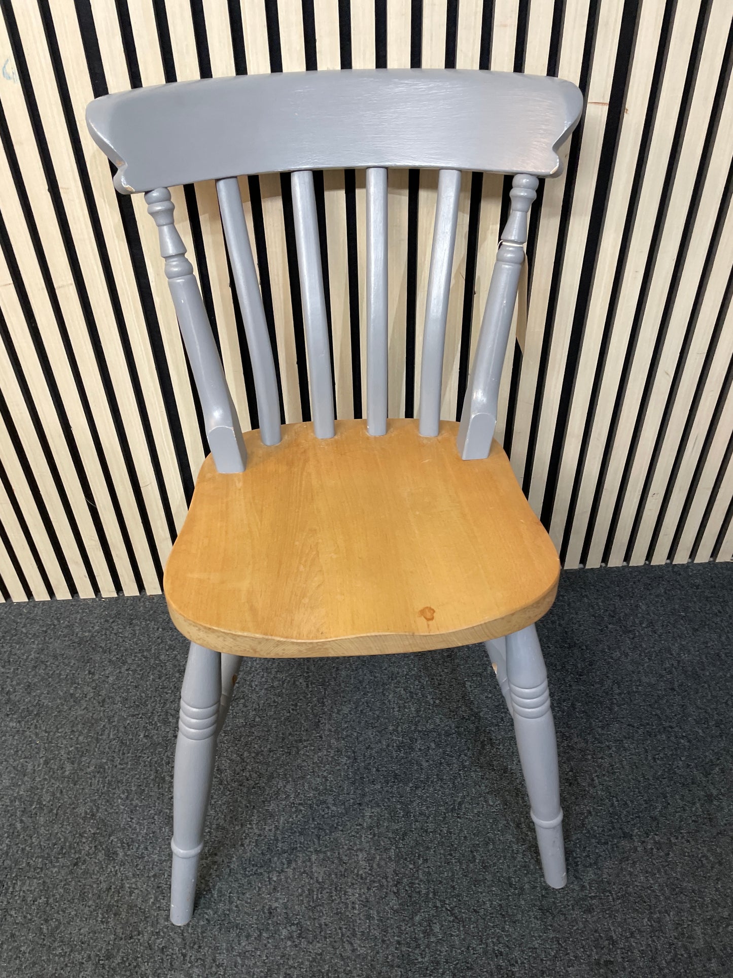 Solid wood grey painted kitchen chair 3126
