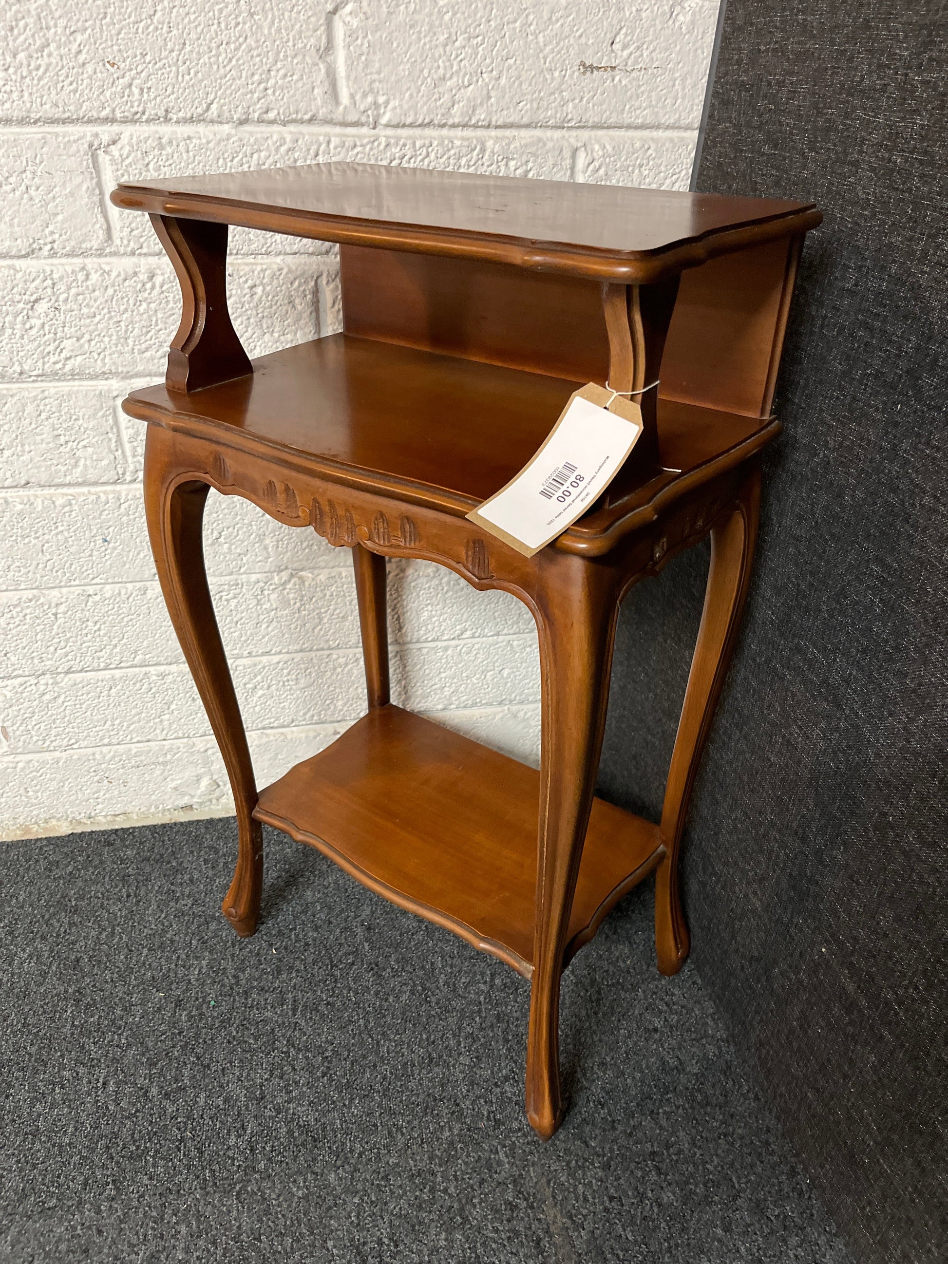 Mahogany tiered occasional tiered table 1225