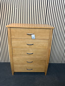 Switch Solid wood 5 high tall chest of drawers (H 110 x W 80 x D 45 cm) 1126 3 image