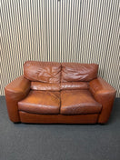 Switch 2 seater real tan leather sofa (165cm wide) 2425 3 image