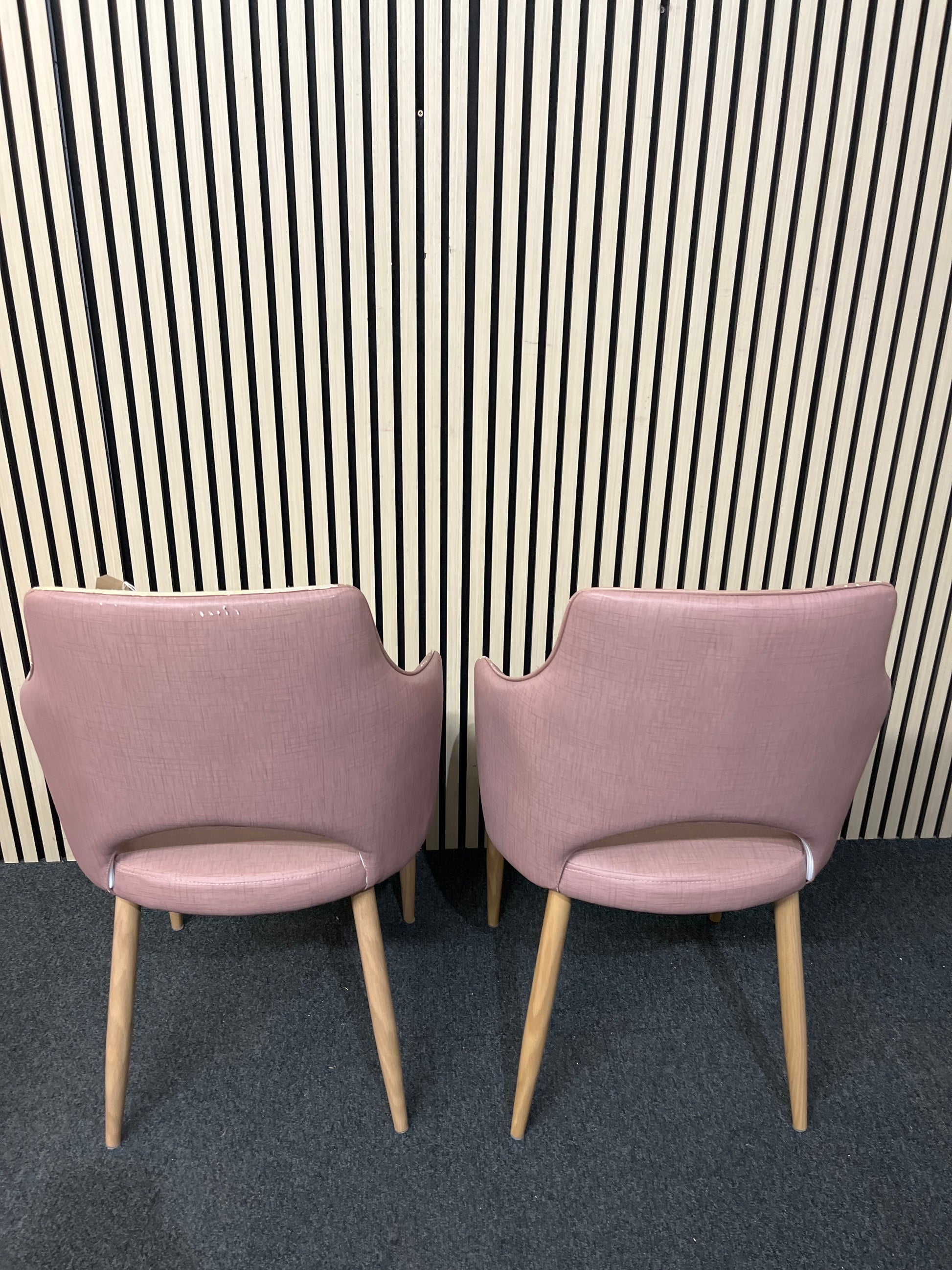 Calligaris Pink fabric dining chair (SET OF 2)