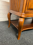 Switch Solid mahogany stained large 2 drawer chest with green granite top and base shelf (H 88 x W 103 x D 51 cm) 2225 2 image