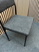 Switch Charcoal fabric, black metal framed meeting chair  J3952 3 image