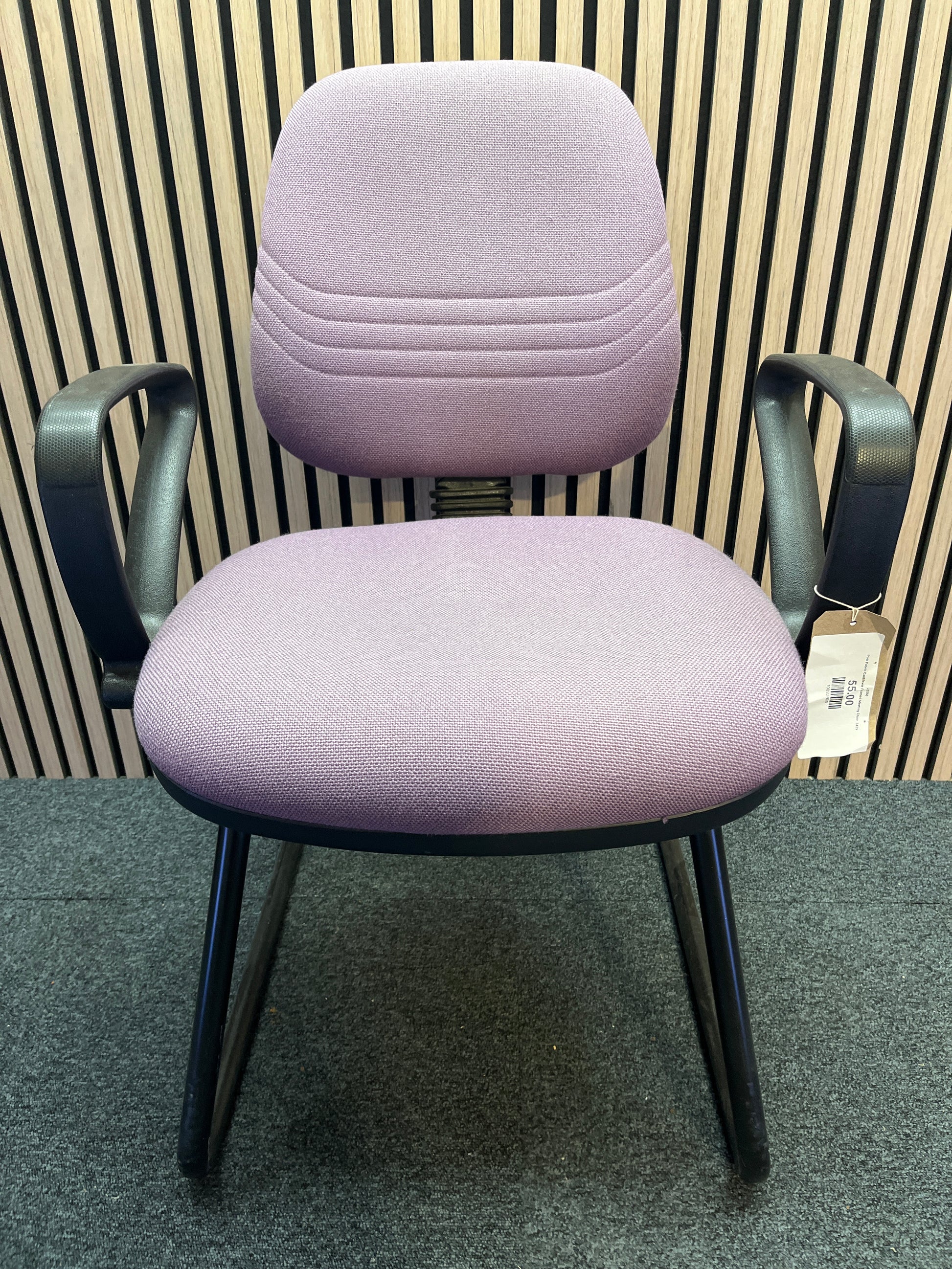 Pink Fabric Cantilever Framed Meeting Chair  3425