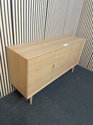 Modern light oak two door, three drawer sideboard (H 85 x W 155 x D 45 cm)  44598