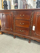 Switch Rossmore 2 door &amp; 3 drawer Dark carved wooden sideboard cabinet (H 95 x W 183 x D 55 cm) 43804 2 image