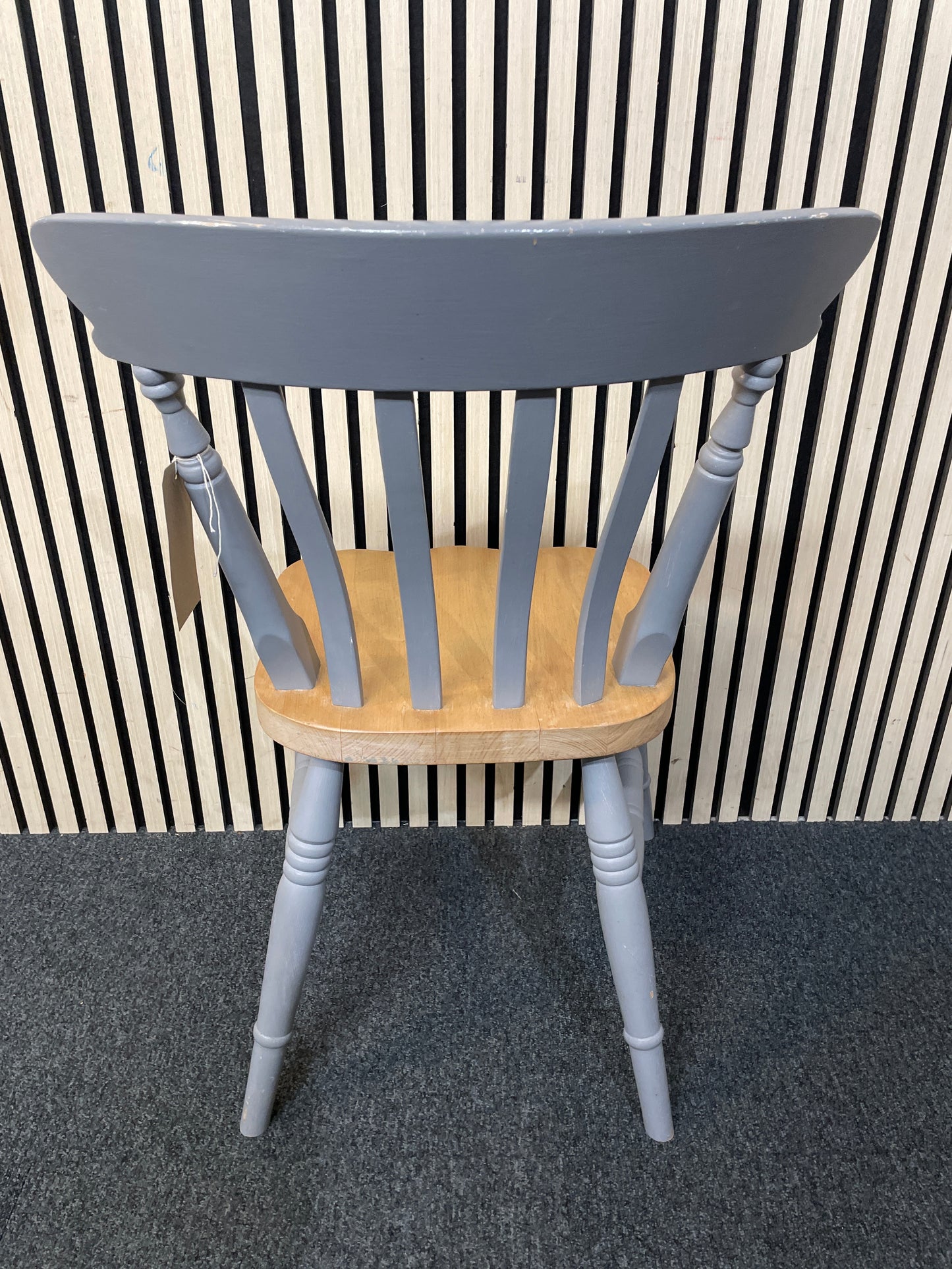 Solid wood grey painted kitchen chair 3126