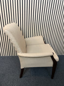 Switch Cream fabric solid wooden framed low armchair 2425 3 image