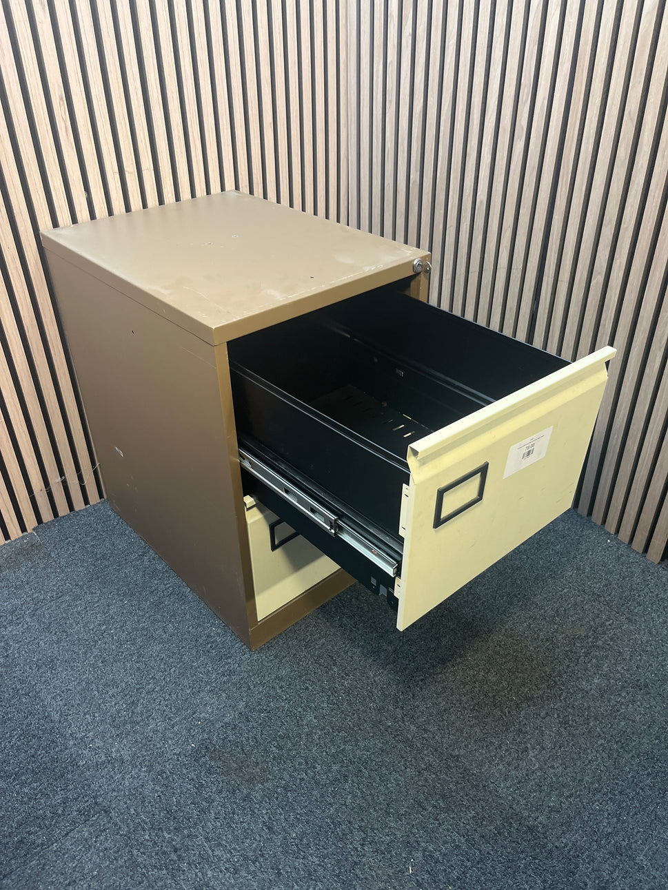 4 drawer dual lock coffee and cream filing cabinet