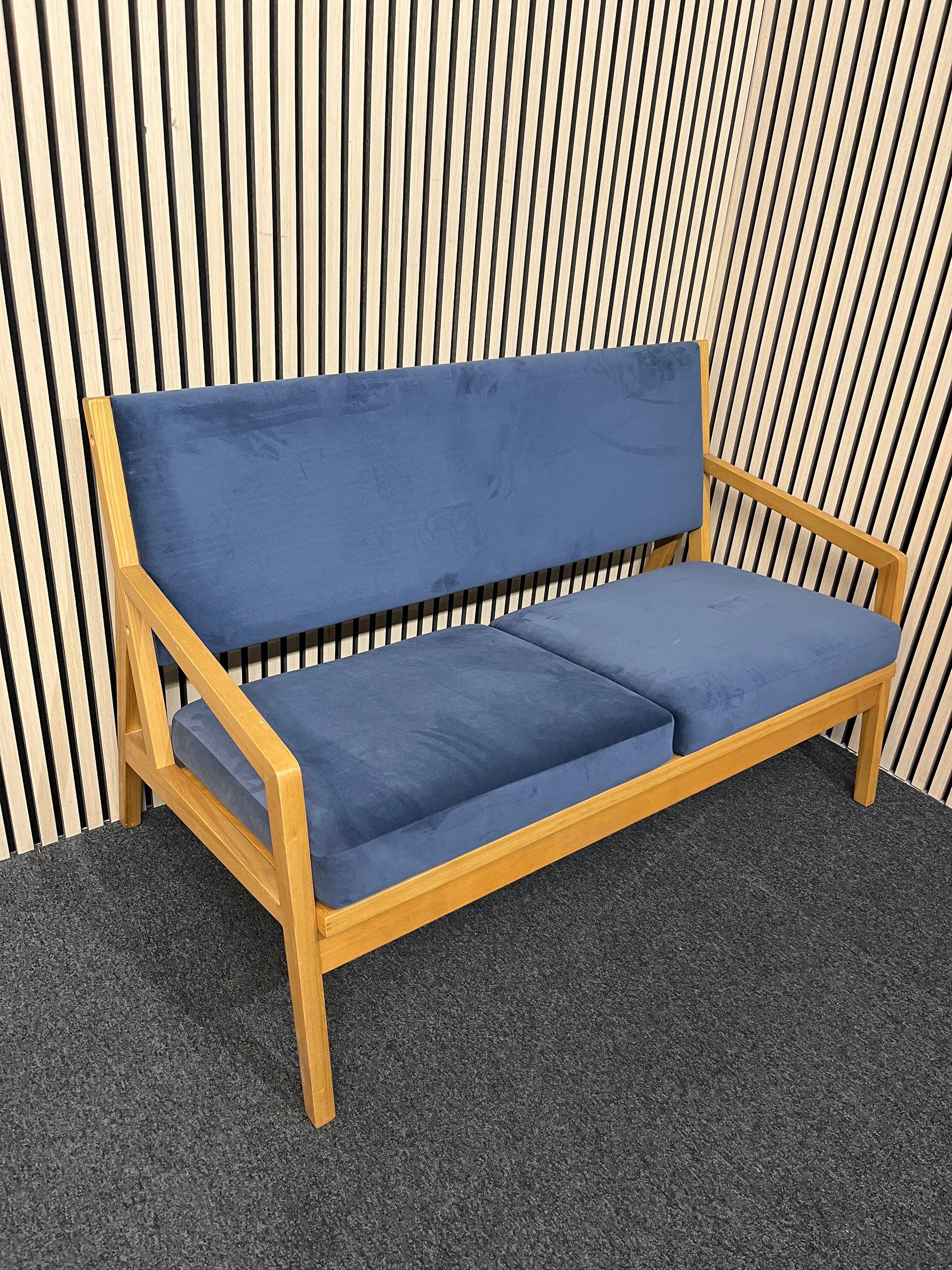 NEW Hanna two seater sofa with wooden frame