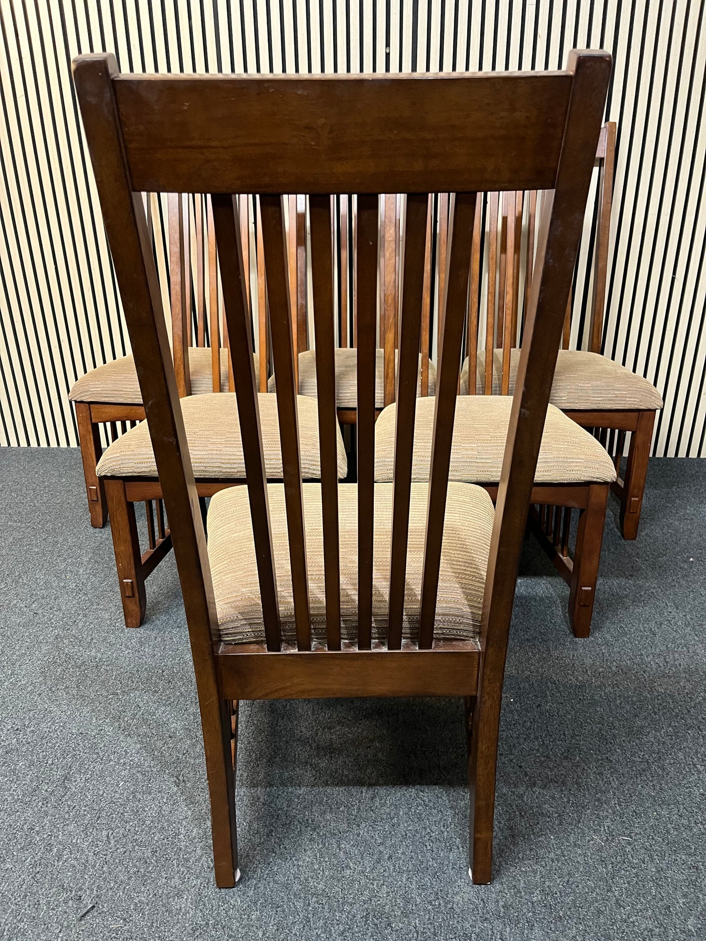 6 dark wood high back dining chair (SET OF 6) 43500