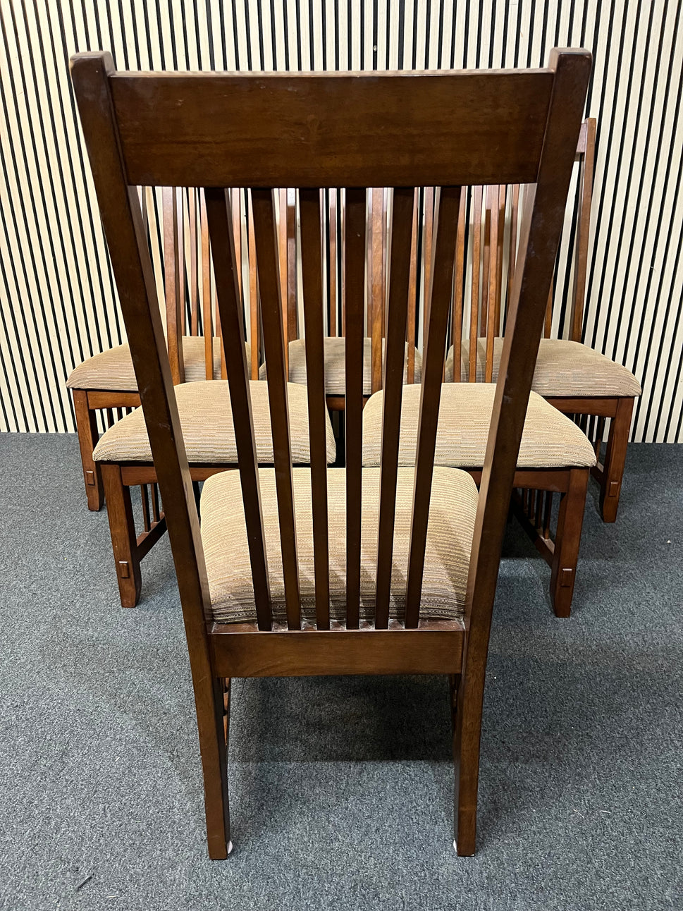 6 dark wood high back dining chair (SET OF 6) 43500