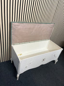 Switch Ornate cream blanket box with button back fabric top 2325 2 image