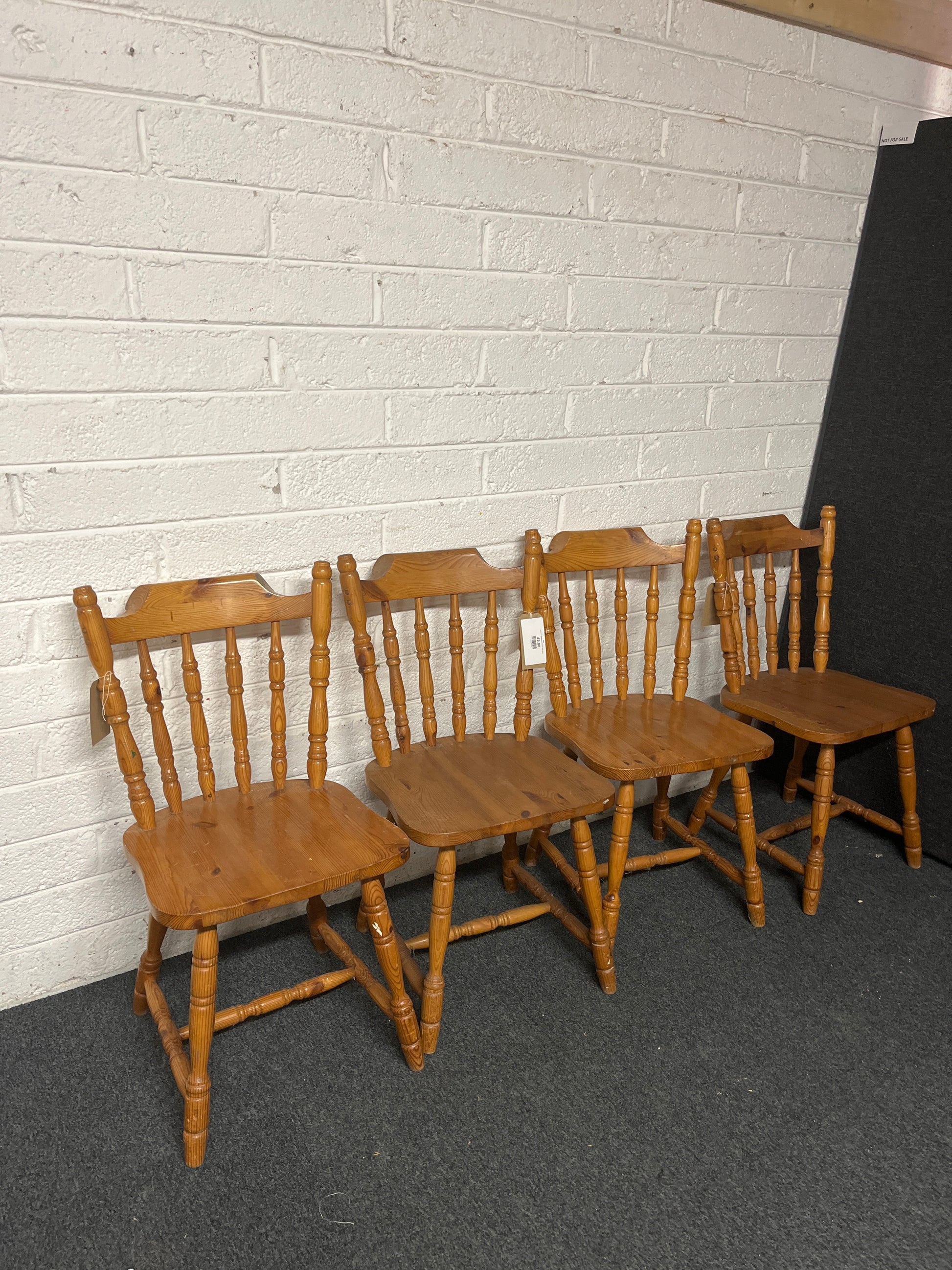 solid pine spindleback kitchen chair 2225