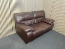 Dark brown leather two seater sofa (width 165 cm depth 87 cm)  44613