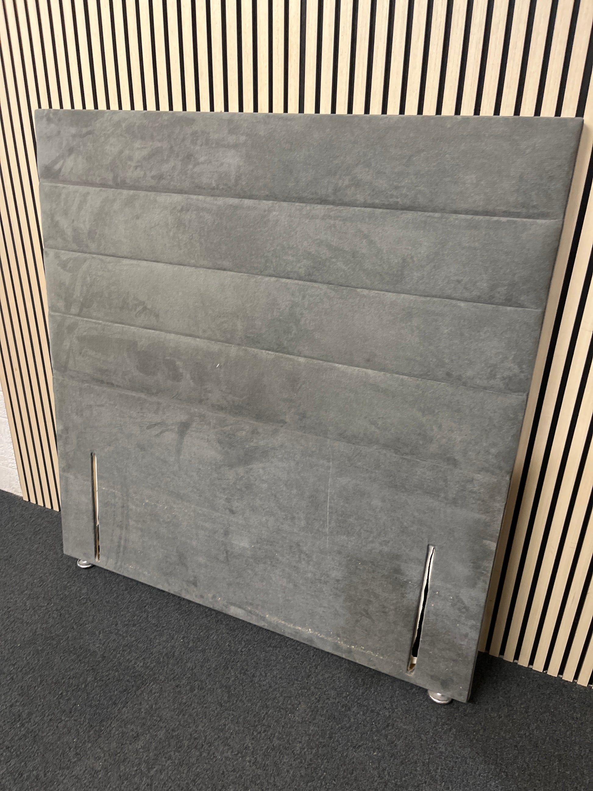 4ft 6 high end grey fabric headboard 3325