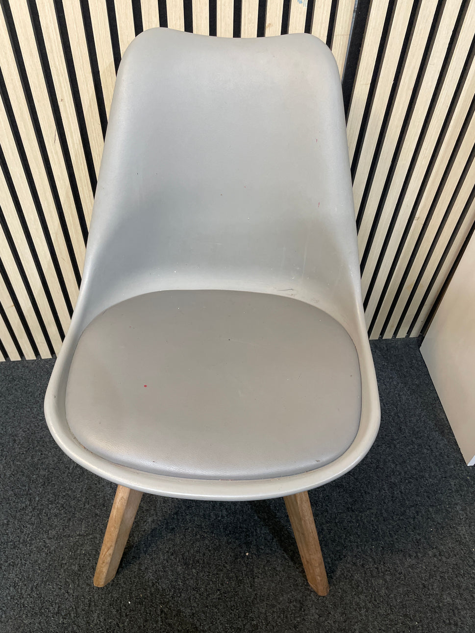 Grey curved seat wooden framed dining chairs 2425