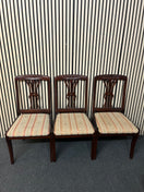 Mahogany framed shield-back upholstered dining chair (SET OF 6)  44563