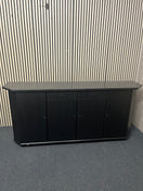 Switch Black low sideboard with three storage doors, good condition. 44030 2 image