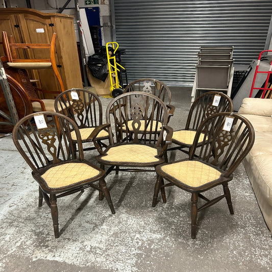 Solid oak stained kitchen chair