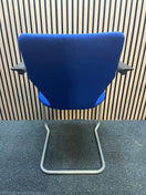 Switch Orangebox Dark blue high back cantilever meeting chair with arms, grey powder coat metal frame. Qty of 3 no. matching. Price inc VAT 3 image