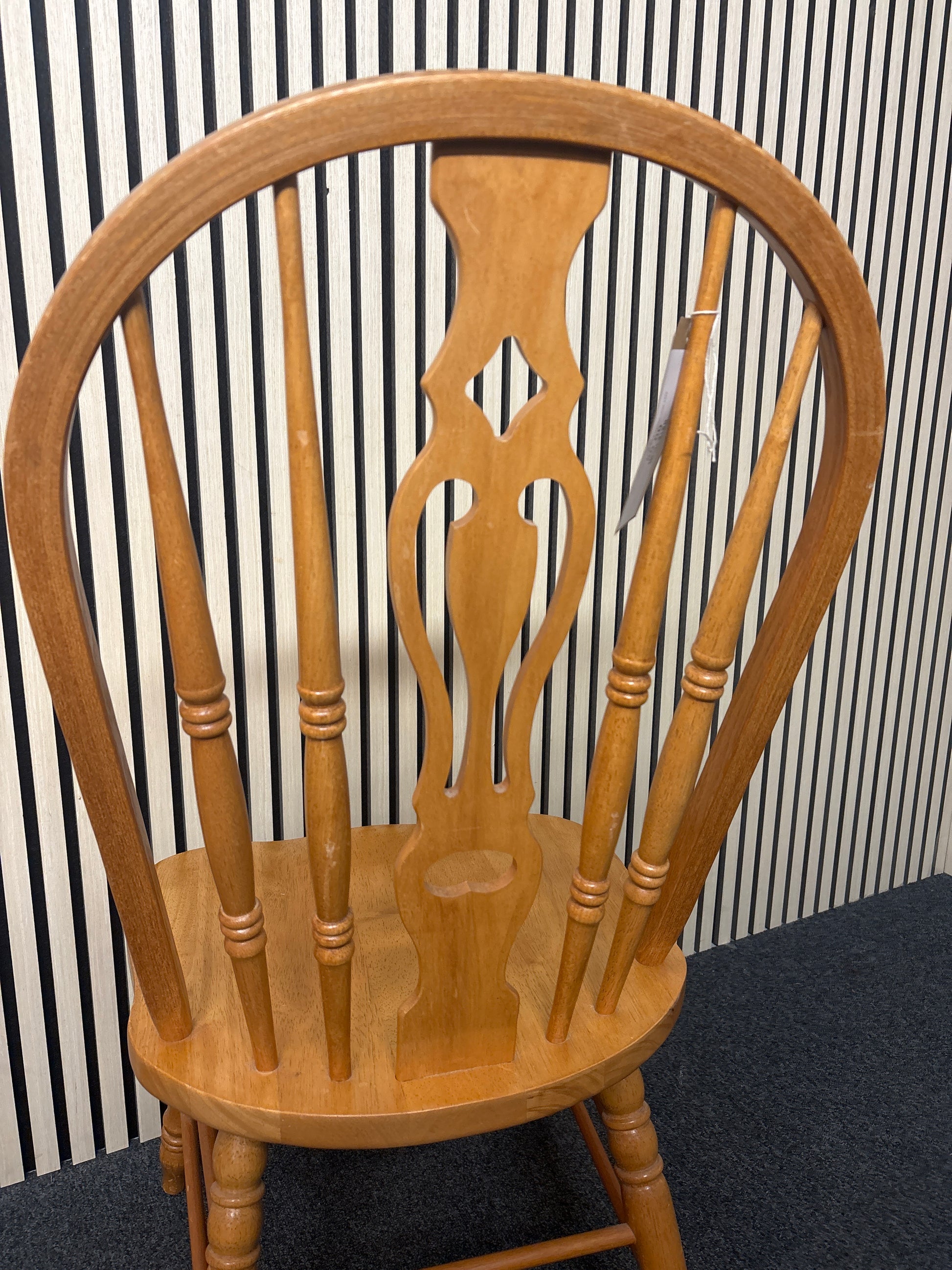 Solid rubberwood high back kitchen chair 2325
