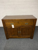 Switch Solid dark wood stained 2 door 1 drawer sideboard  (H 820 x W 1000 x D 420) 3125 2 image