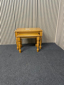 Gold-stained solid wood nest of tables  44680