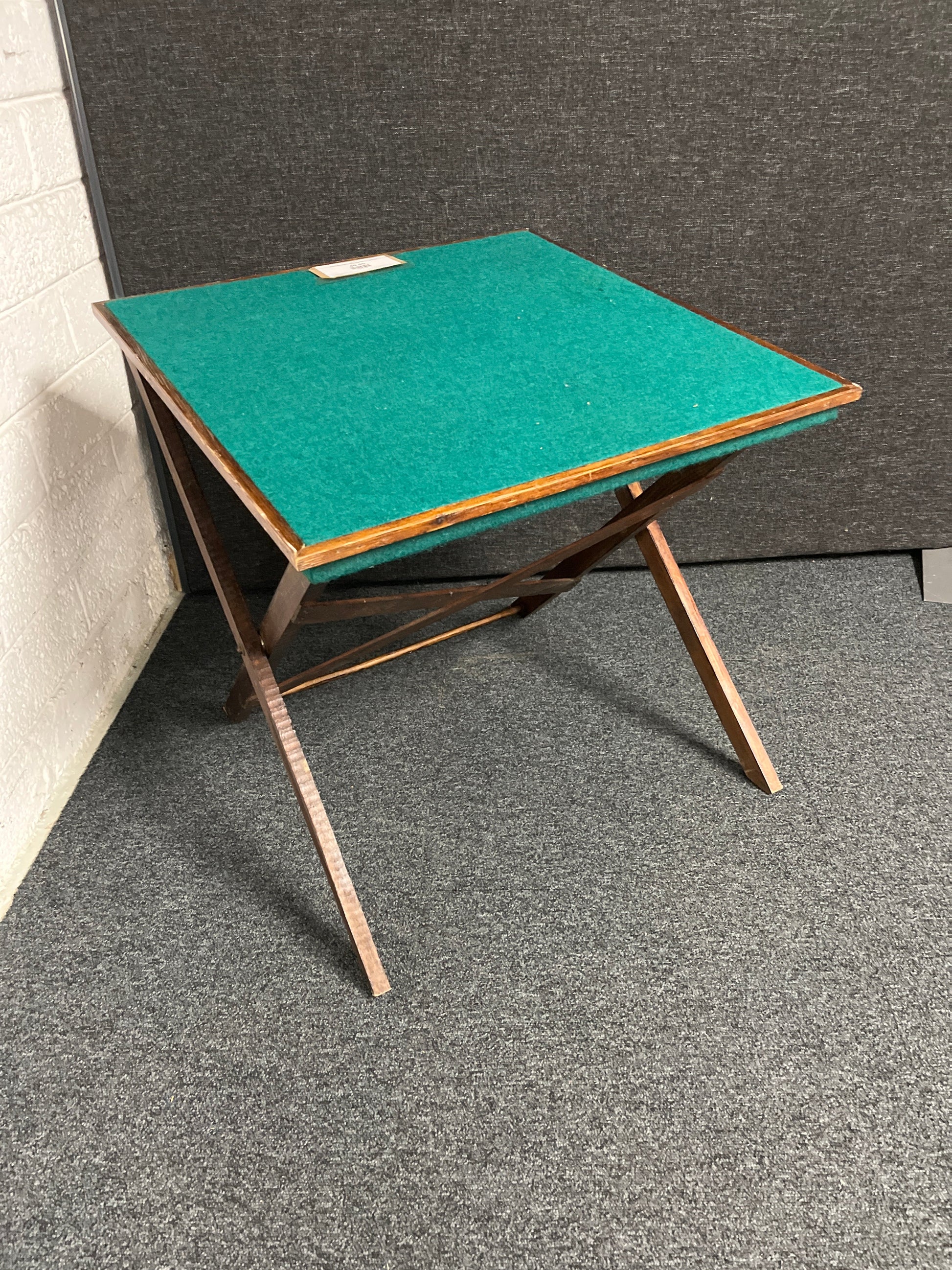 Square Green felt folding card table(W x L -  630 x 630 mm) 1225