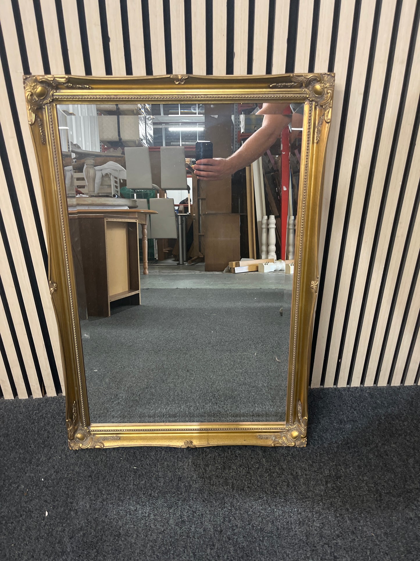 Gold framed ornate wall mirror ( 60 x 84 cm) 43740