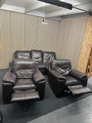 Switch 3+1+1 real brown leather recliner suite 2325 2 image