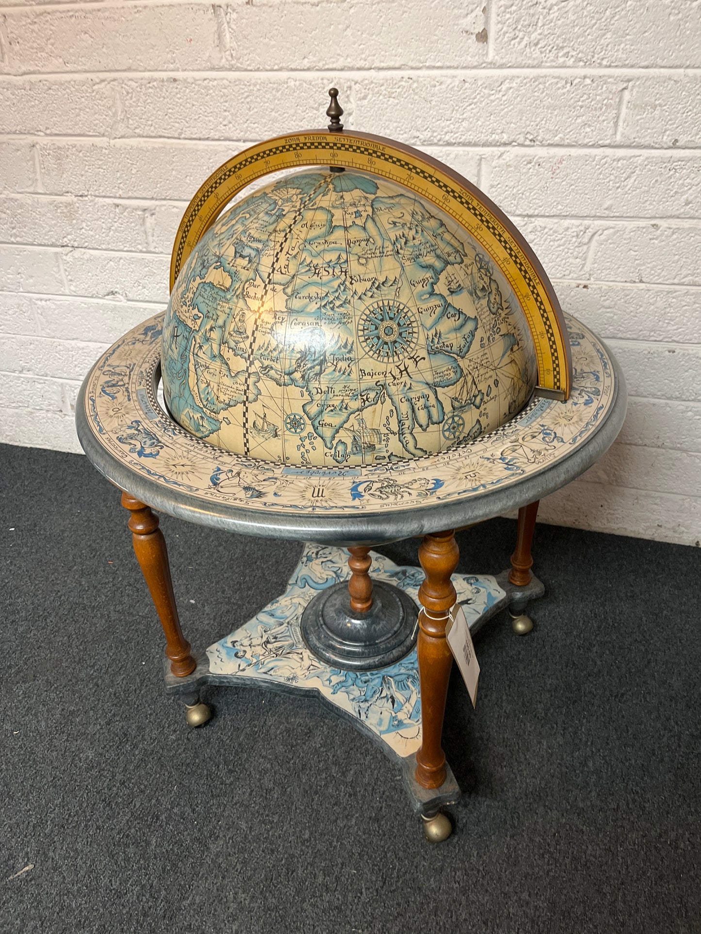 Ornate spinning globe replica  1325