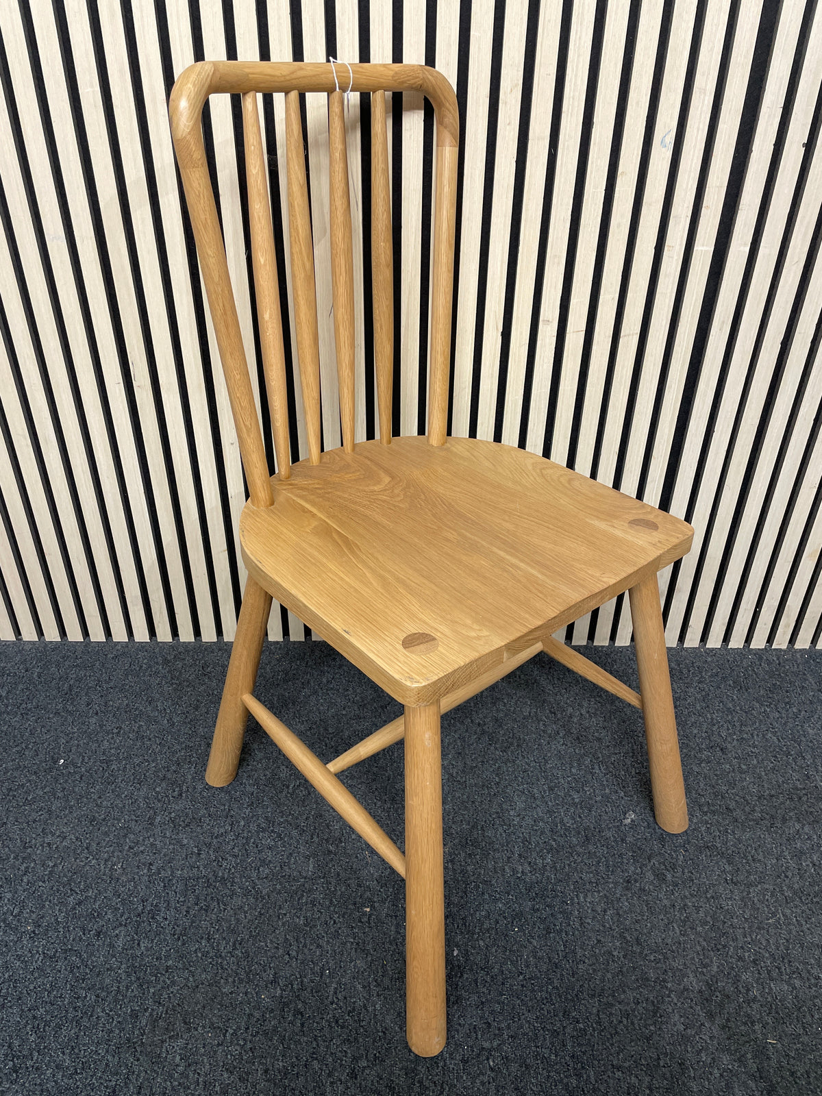 Solid oak high back dining chair   44428