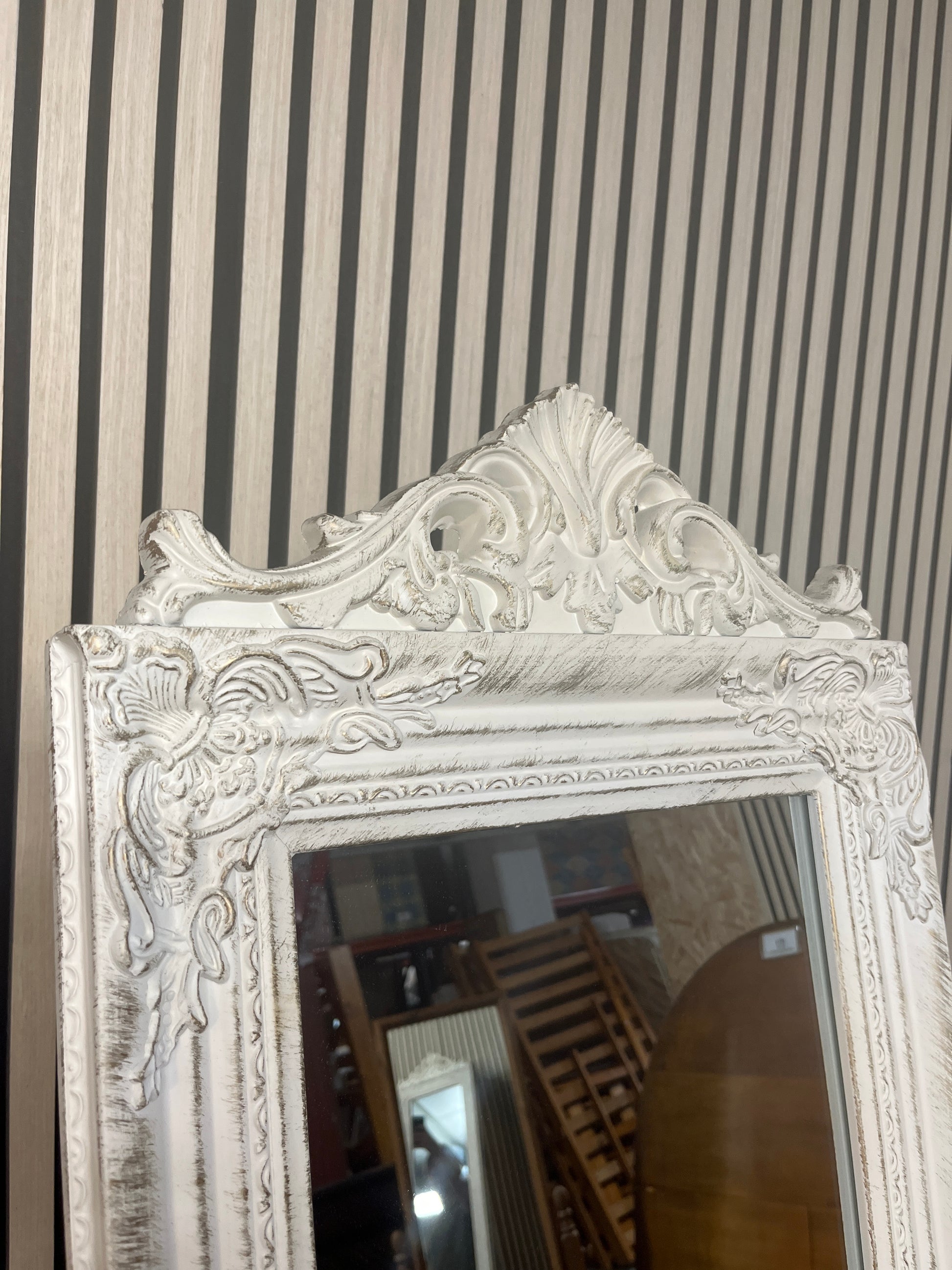 cream cheval mirror  2325