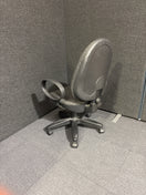 Switch Charcoal fabric swivel chair with fixed loop arms 1325 2 image