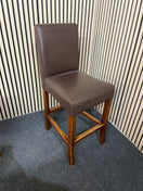 Switch Brown leather medium height stools 1126 3 image