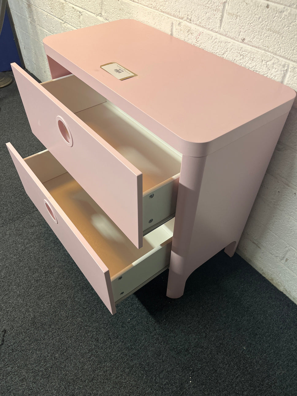 Ikea pink 2 drawer chest (H 75 x W 80 x D 40 cm  2225
