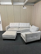 Switch 3 seater grey fabric sofa with return and matching armchair 3325 2 image