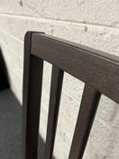 Switch Solid wood stained high back dining chair with grey fabric seat 1225 2 image