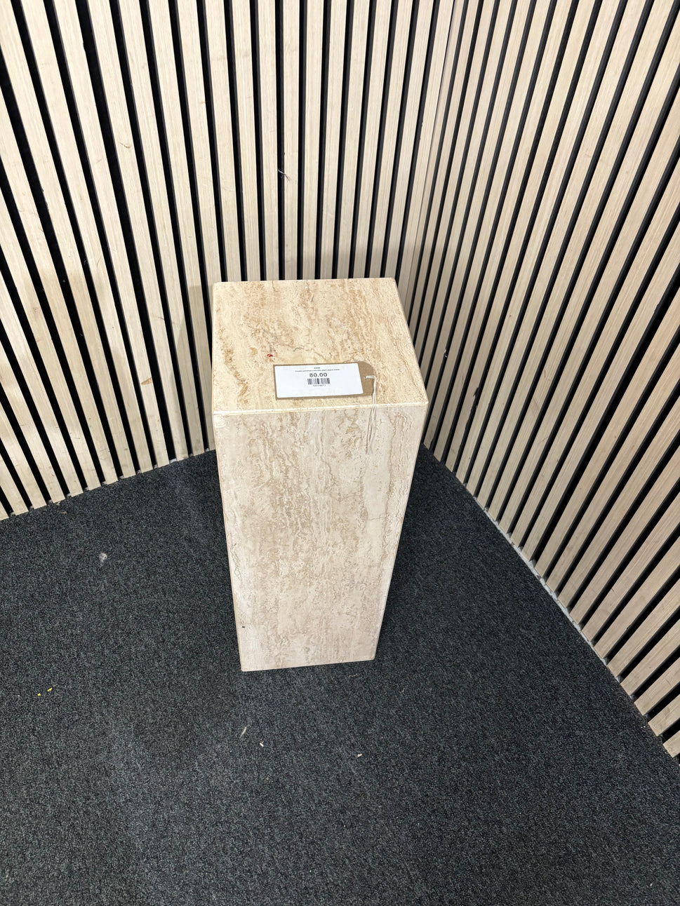 Cream polished concrete plant stand 43430