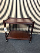 Switch Mahogany tiered dumb waiter trolley on castors 3325 2 image
