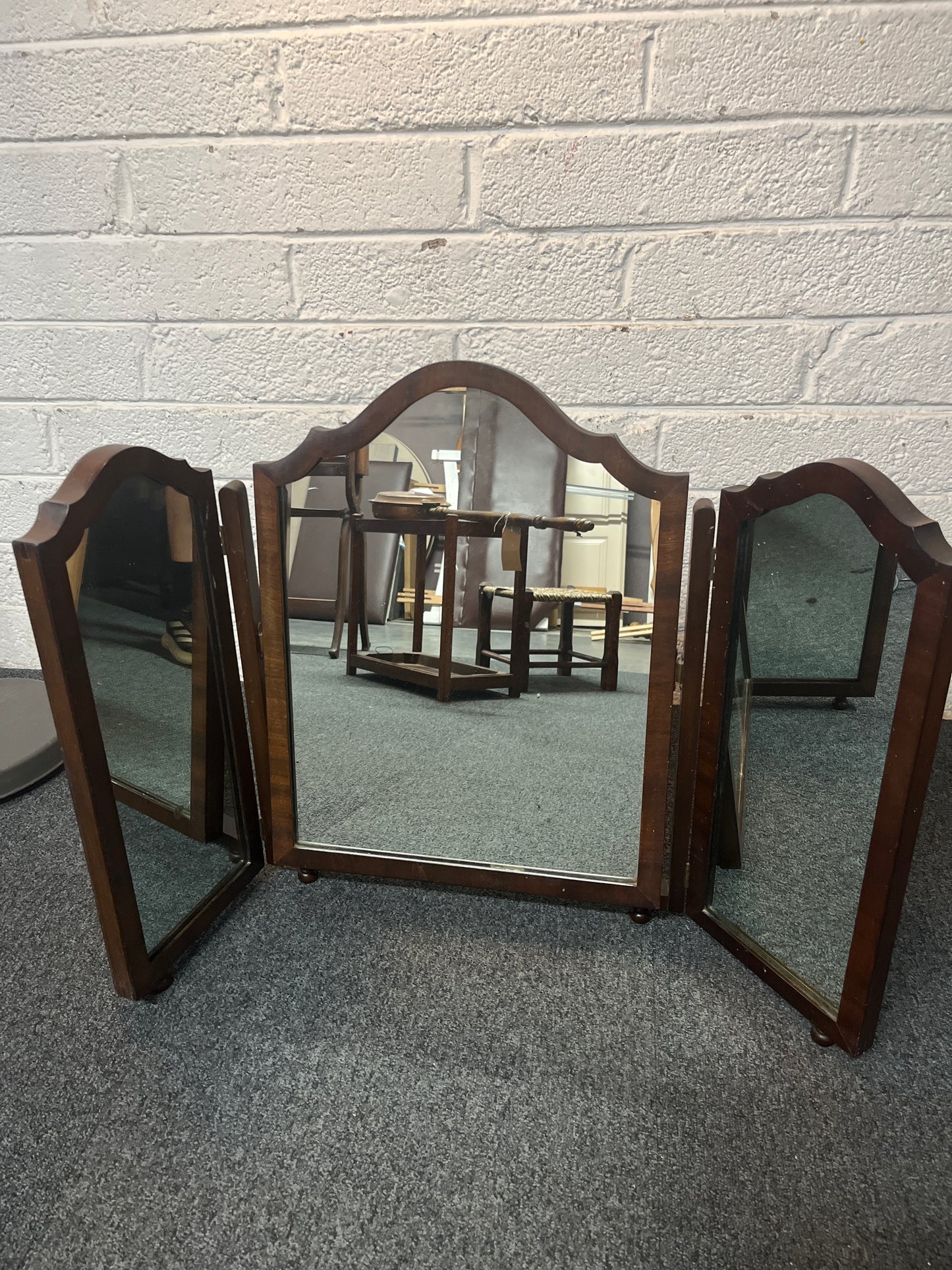 Mahogany dressing mirror