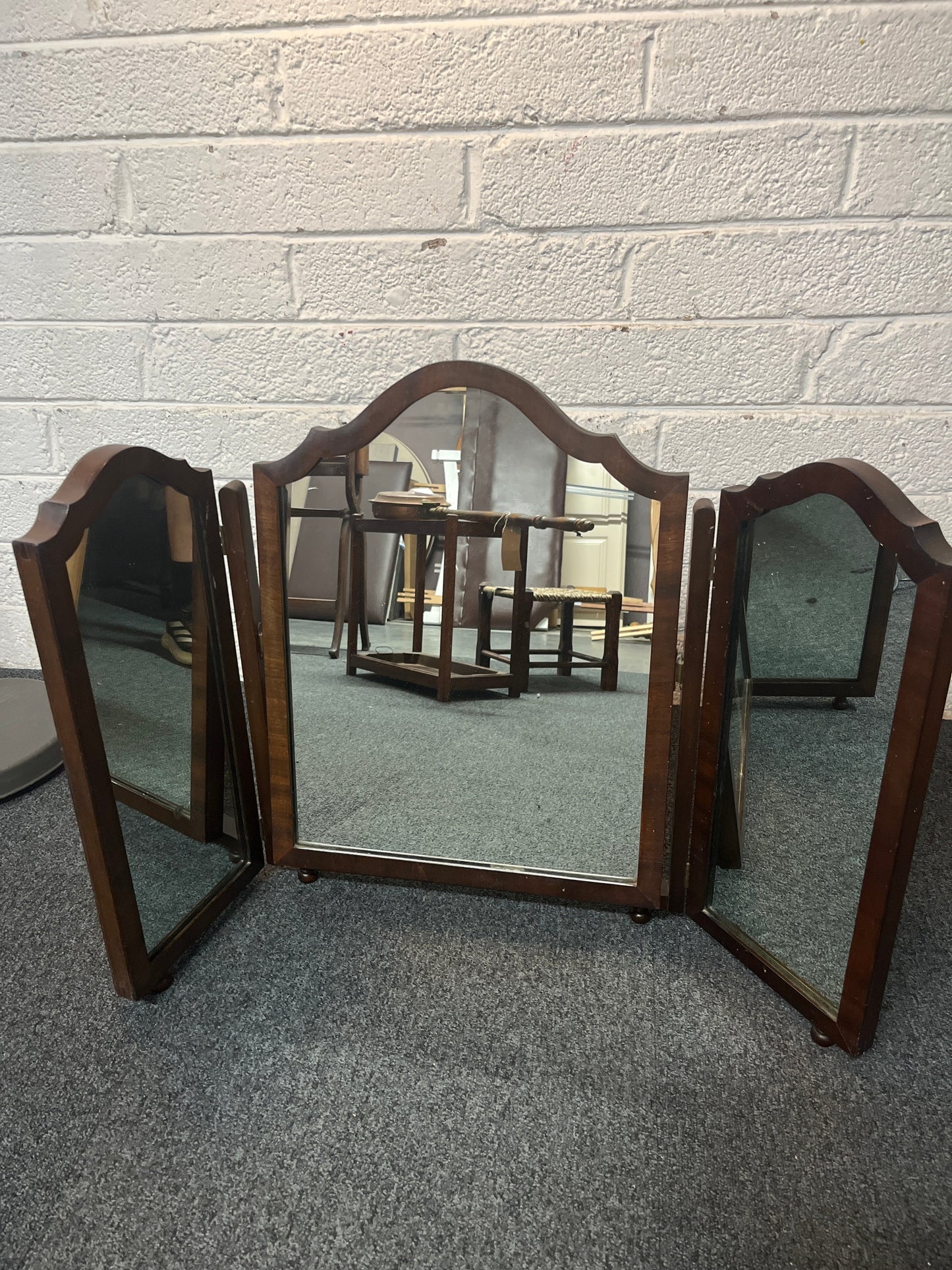 Mahogany dressing mirror