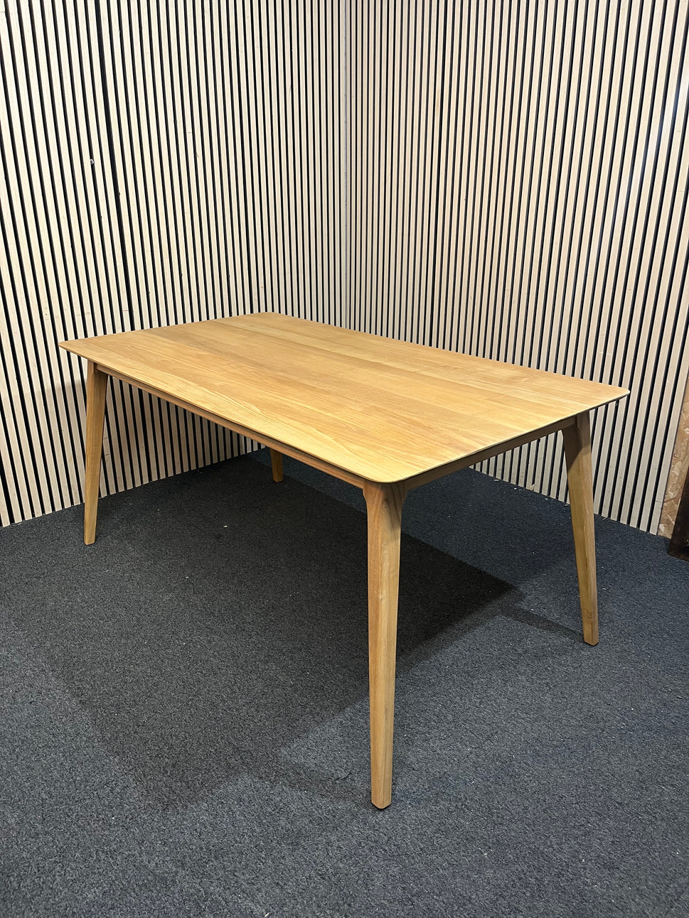 Natural oak large dining table with oak legs (W 160 x D 89 cm)
 43540