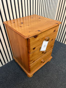 Switch Solid Pine 3 drawer bedside locker  43397 2 image