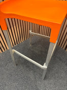 Switch Scab Orange polyprop tall stools with back 3 image