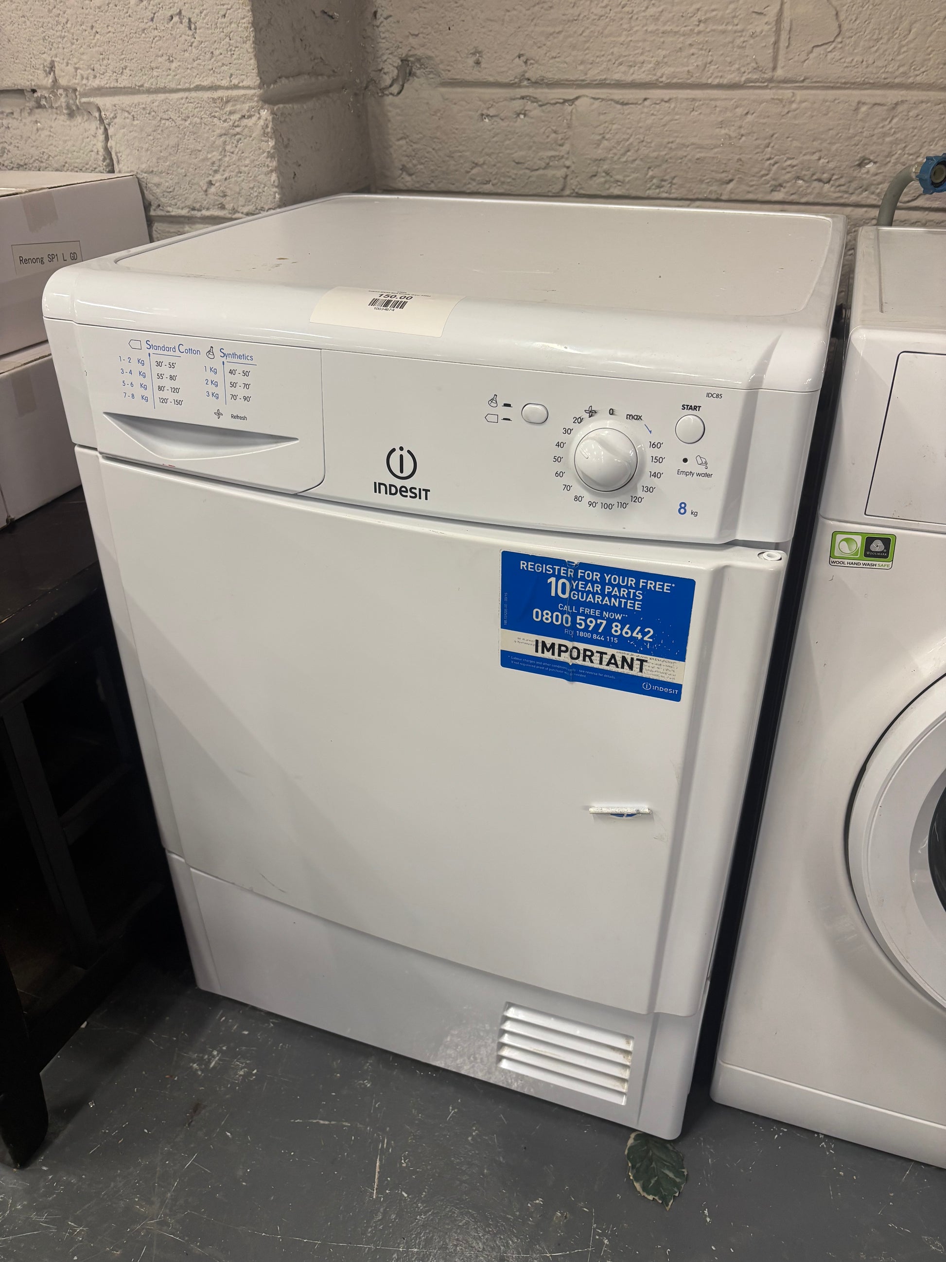 Indesit IDC85 8KG tumble dryer 43684