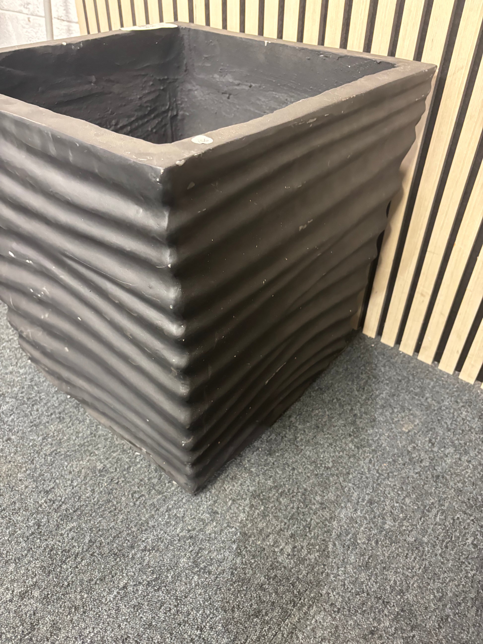 Large planter box in black 51Hx51Dx51L 43537