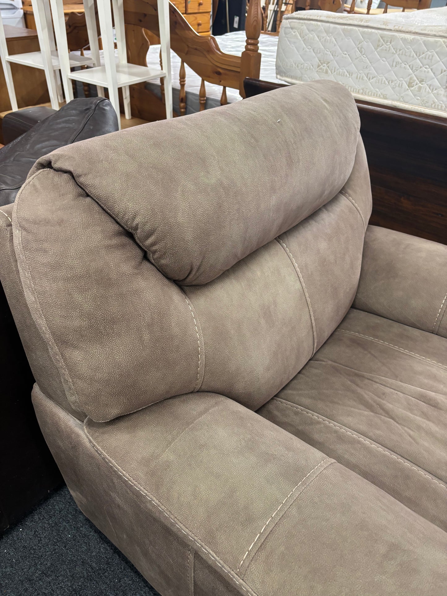 Olive green suede armchair 43487A