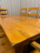 Switch Solid oak large dining table with 6 no. chairs and 2 no. carver chairs matching (W 180 x D 90 cm) 43693 3 image